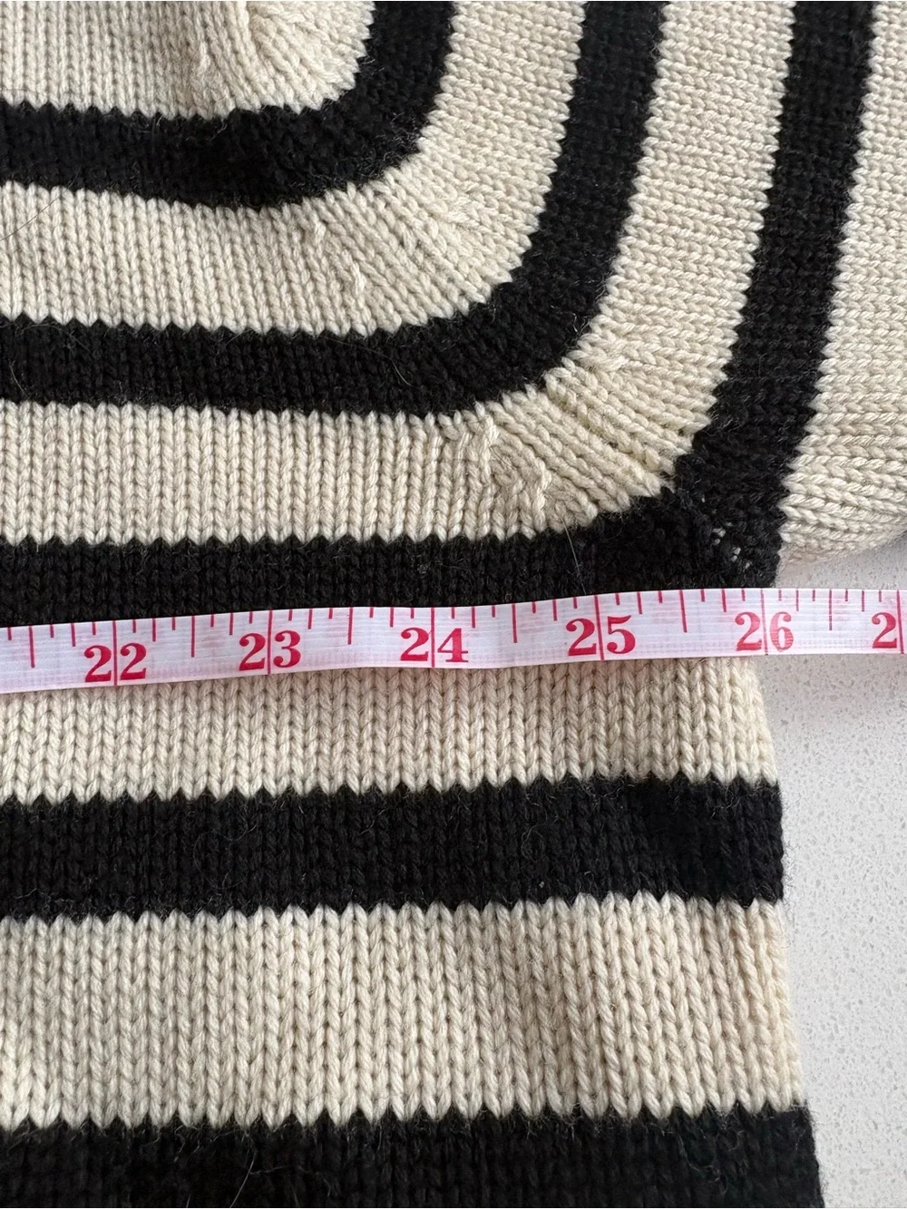 Toteme Turtleneck Striped Boxy Sweater - Cream/Black